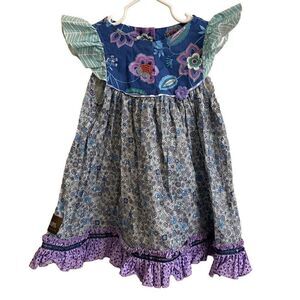 Platinum Matilda Jane Blue Floral Flutter Dress I Just Called to Say I Love You